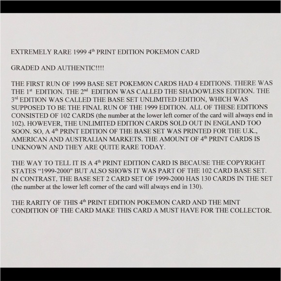 Bulbasaur 4th Print 44/102 Pokemon 1999 - 2000 Base Set CGC 9 TCG #44 - Picture 9 of 9